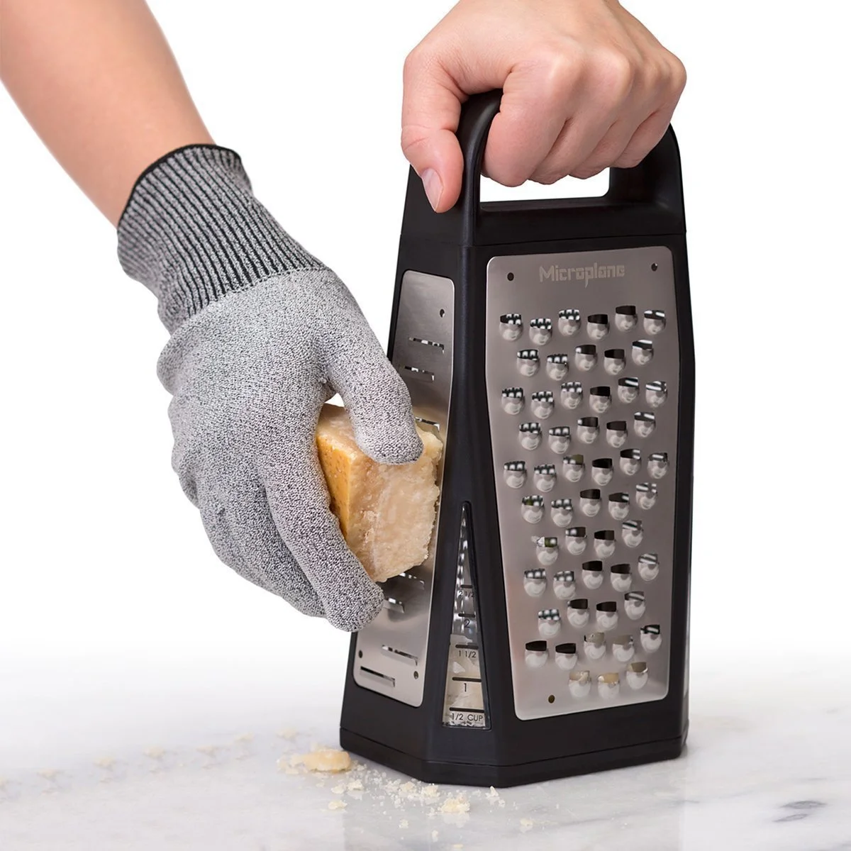 Тёрка Microplane Elite Tower + Защитная перчатка, фото №2