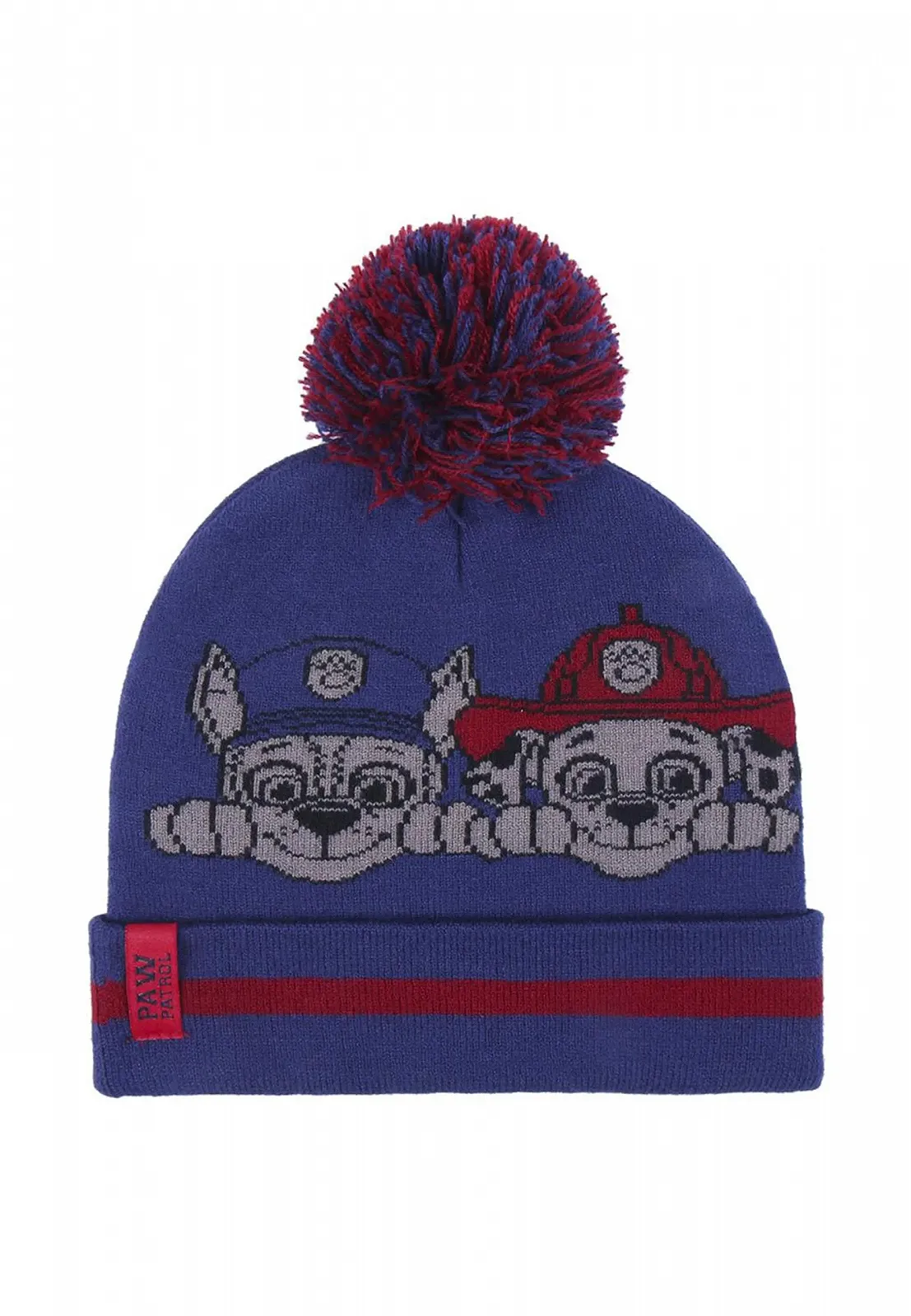 Шапка детская Paw Patrol Chase Marshall Winter Bobble, голубая, фото №1