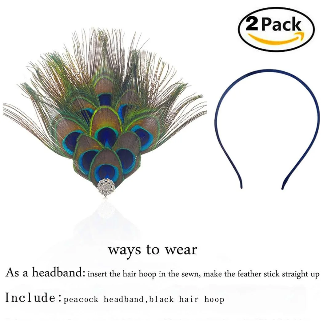 Обруч для волосся з пір'ям, фото №6