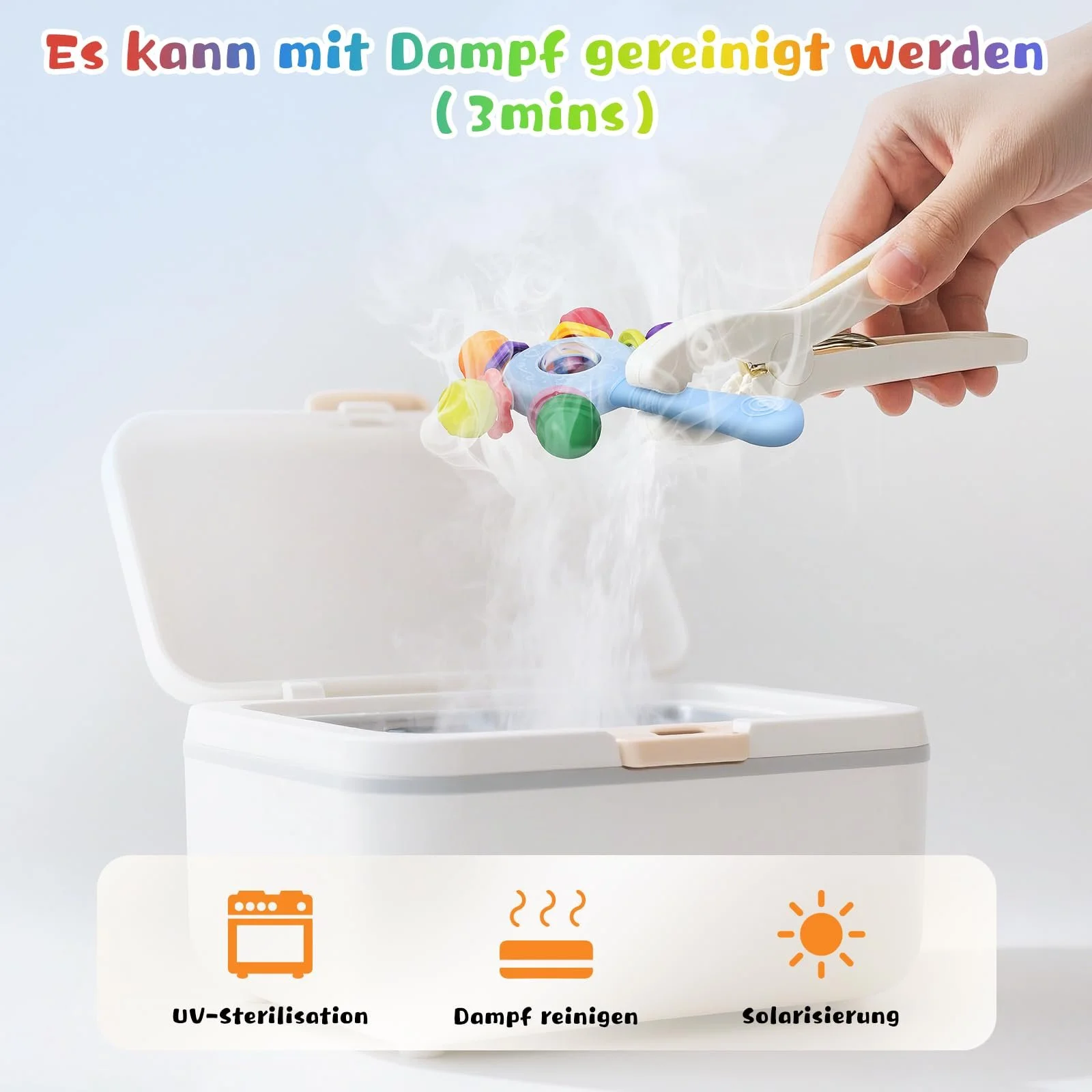 Брязкальце-прорізувач для немовлят Ергономічний та безпечний дизайн іграшки Синій, фото №7