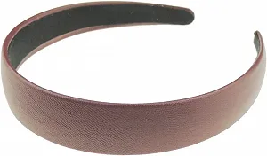 Обруч для волос Кожаный вид Glamour Girlz Бордовый 2.5 см - Фото 1