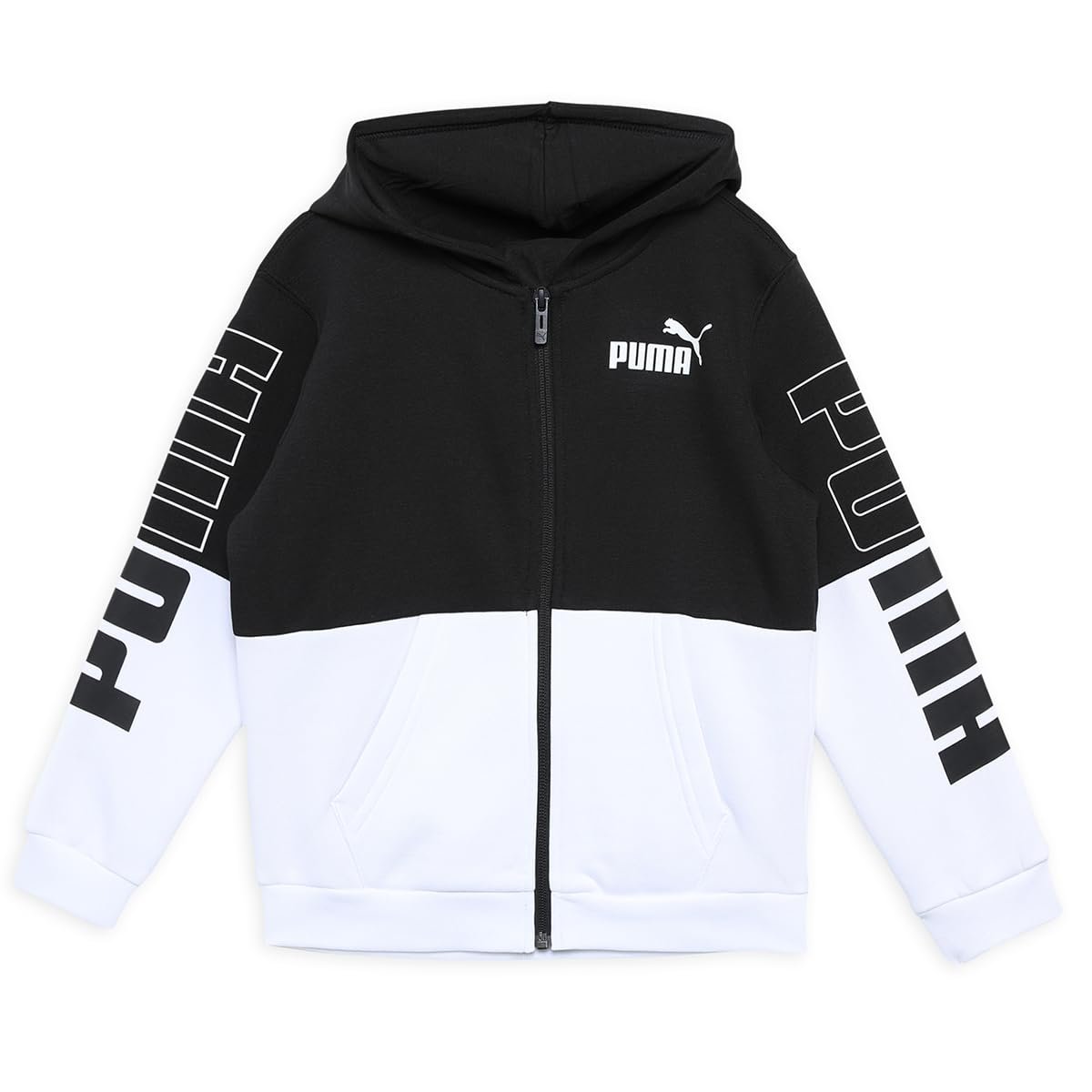 Толстовка на блискавці PUMA Power Colorblock Full-Zip Hoodie FL B Sweat, фото №1