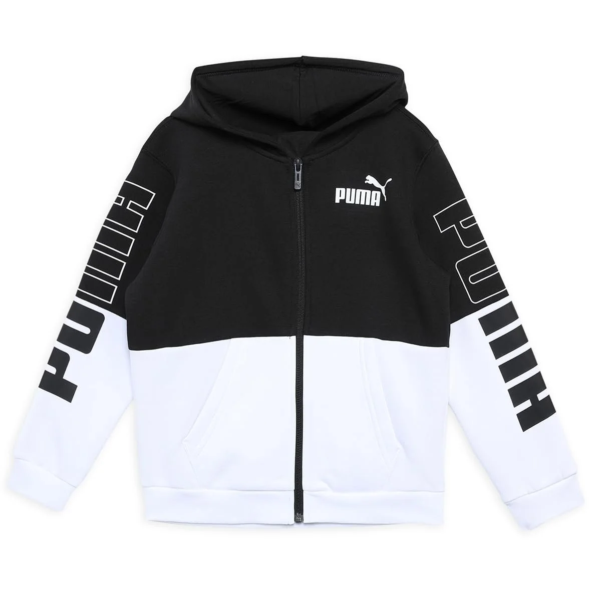 Толстовка на блискавці PUMA Power Colorblock Full-Zip Hoodie FL B Sweat, фото №1