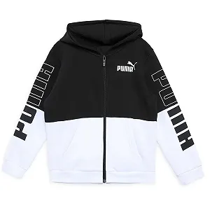 Толстовка на молнии PUMA Power Colorblock Full-Zip Hoodie FL B Sweat - Фото 1