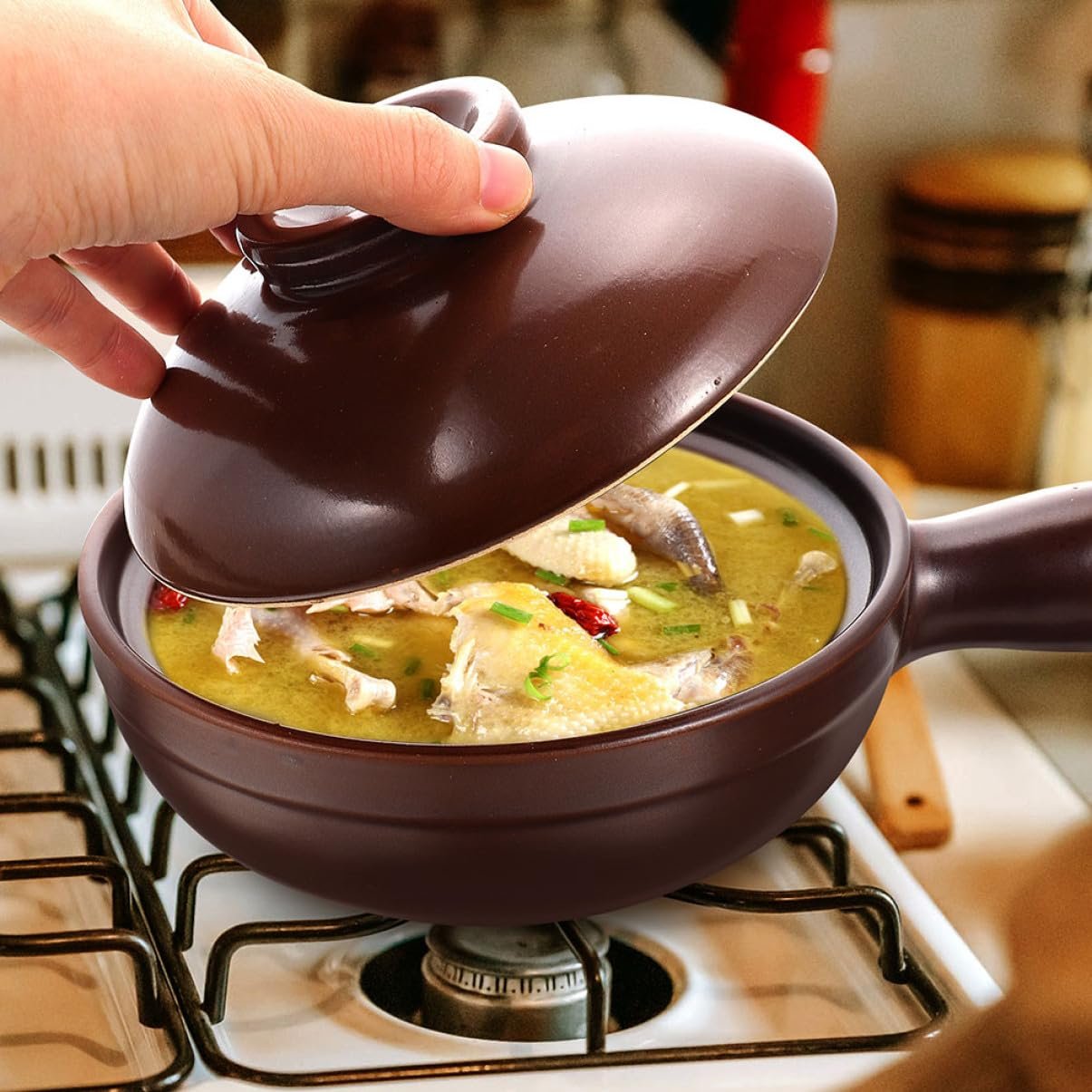 Ківш кокотниця керамічний літієва кераміка з кришкою маленький, фото №9 Ківш кокотниця керамічний літієва кераміка з кришкою маленький, фото №9