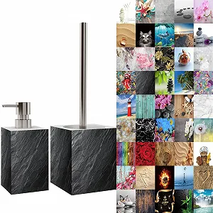 Набор для ванной комнаты Sanilo, дозатор для мыла и туалетный ершик - Фото 1