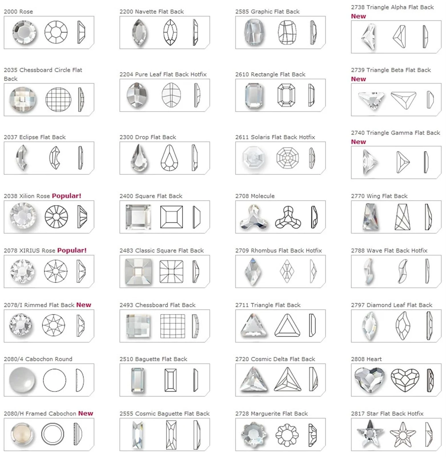 Стрази Плоскі Kristall Strasssteine Hotfix Кристали AB Flamme 4 x 8 мм, 50 шт, фото №3