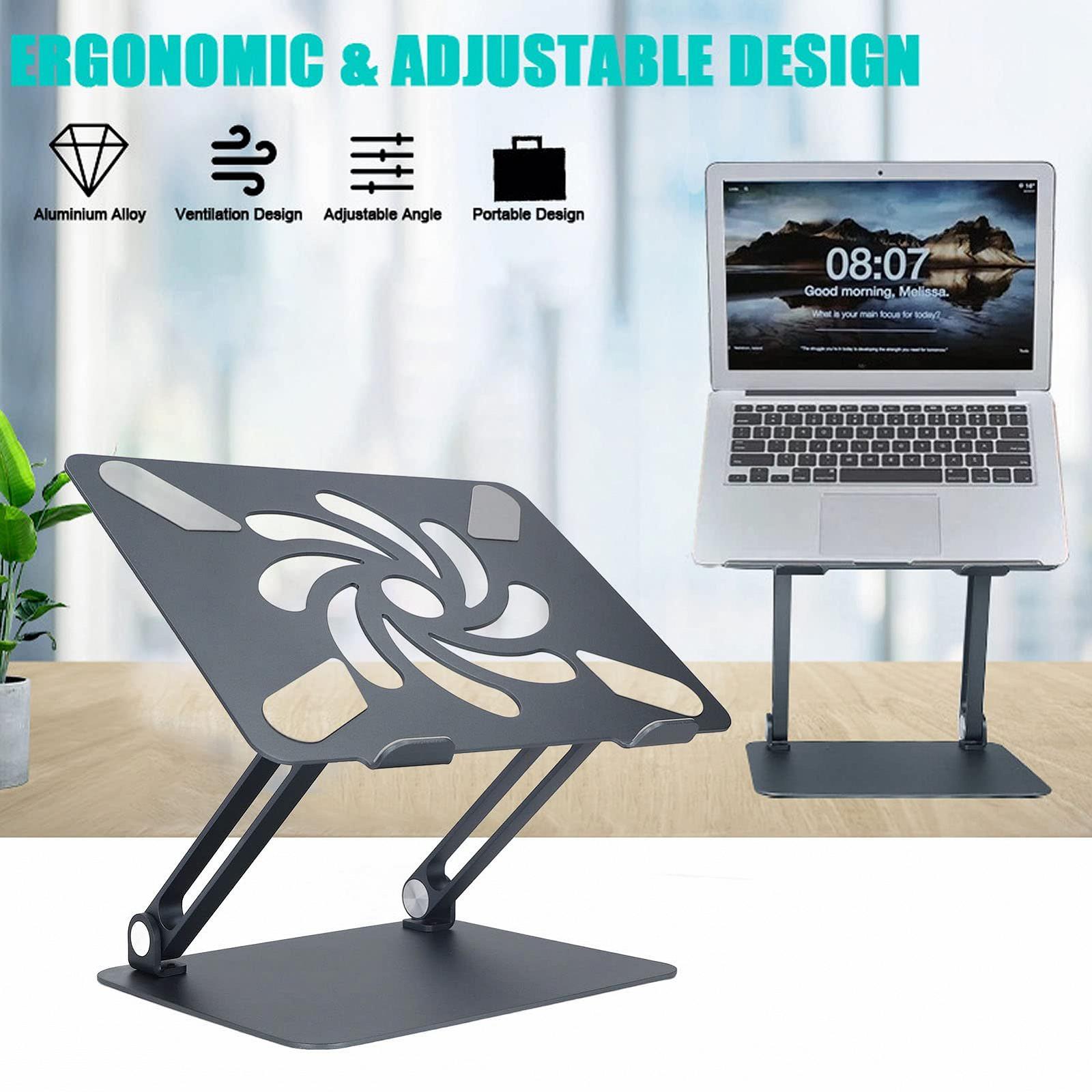 Подставка для ноутбука Tnfeeon, регулируемая, эргономичная, алюминиевый сплав, до 15,6 дюймов, фото №4