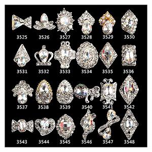 Украшения для ногтей Бриллиант Кристалл Сплав 3D Камень Циркон Инструмент для маникюра, 10 шт synthetic.ua - Фото 1