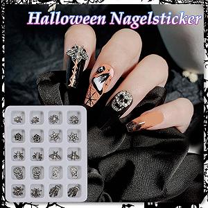 Типу Хелловін Череп, Павутиння, Павук Камінці зі стразами Сріблястий synthetic.ua - Фото 1