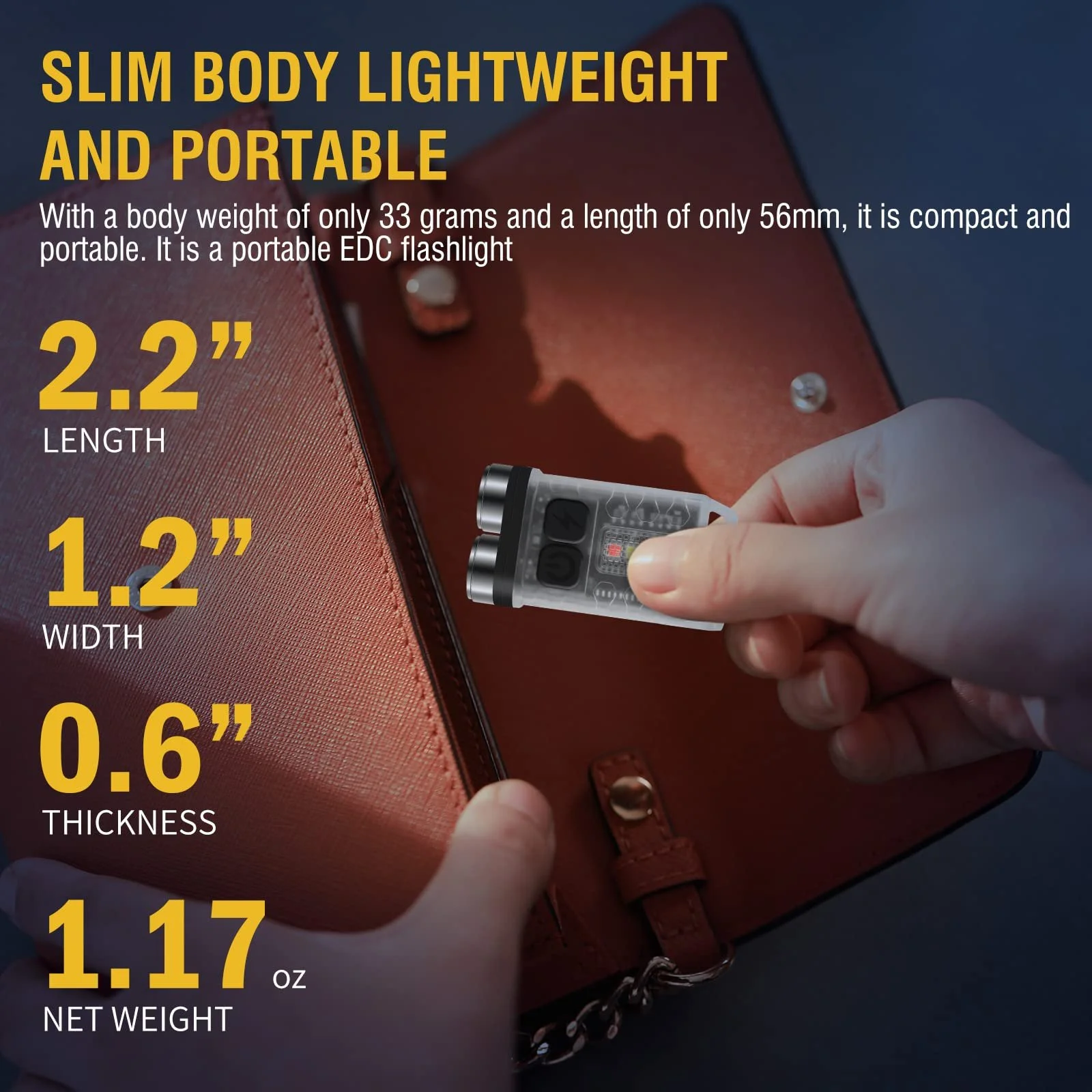 Міні ліхтарик BORUIT V3 LED, 900 люмен, з боковим світлом, IP65 водонепроникний магнітний для надзвичайних ситуацій, кемпінгу, походів (Флуоресцентний), фото №3