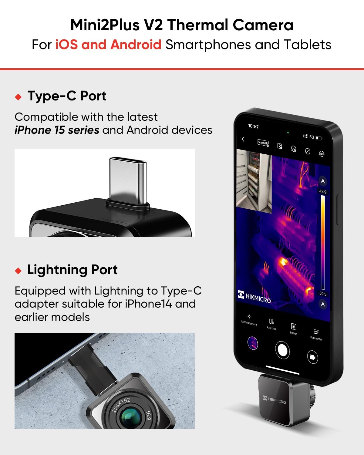 Тепловізійна камера HikMicro Mini 2 Plus V2 Чорний, фото №2