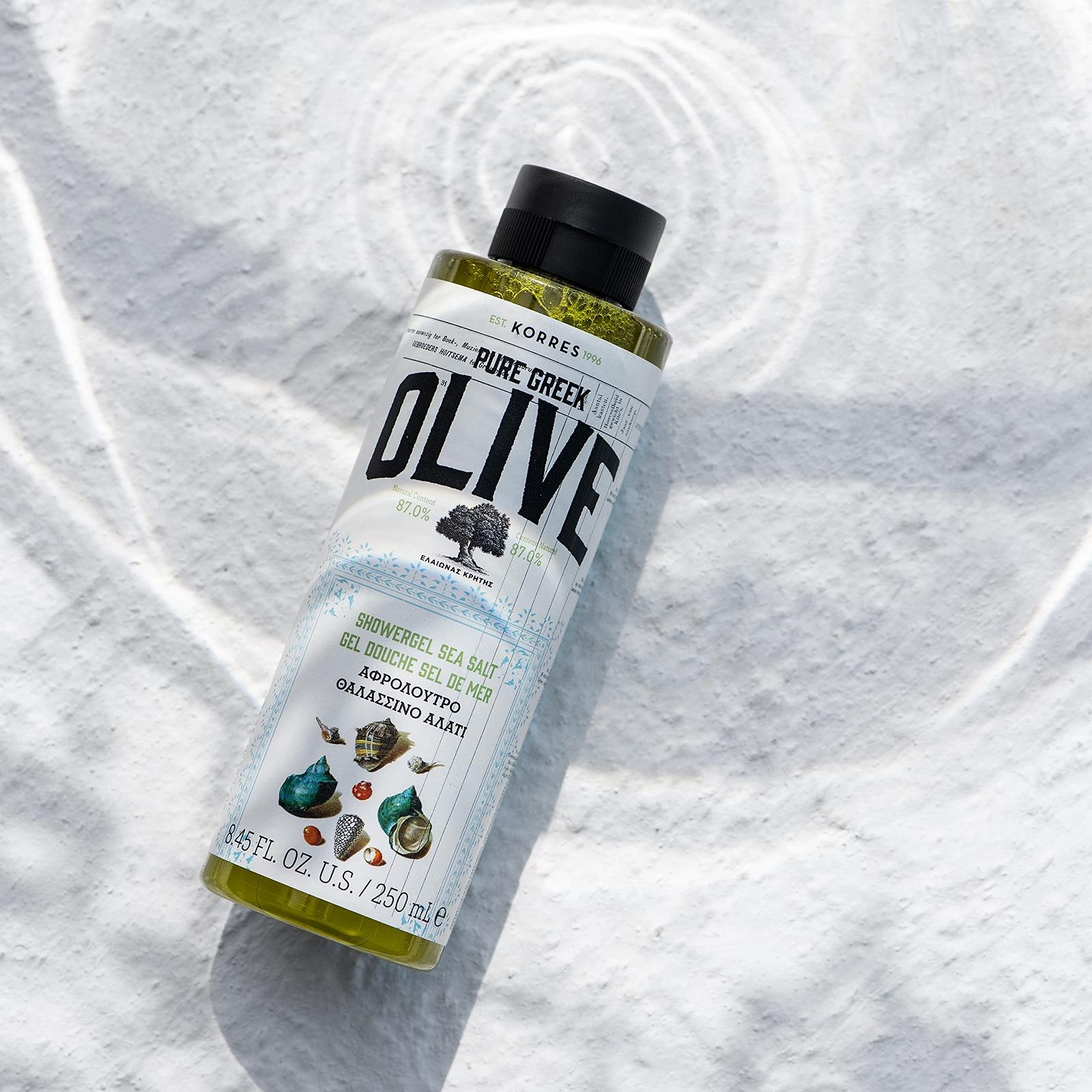 Гель для душа KORRES Olive Sea Salt увлажняющий с оливковым маслом Extra Virgin веганский 250 мл 2 шт. в упаковке, фото №6