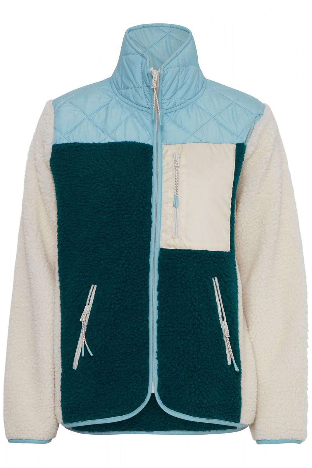 Флисовая куртка The Jogg Concept JCBerri Женская Teddy Jacket с карманами на молнии, нагрудным карманом, стандартного кроя, фото №1