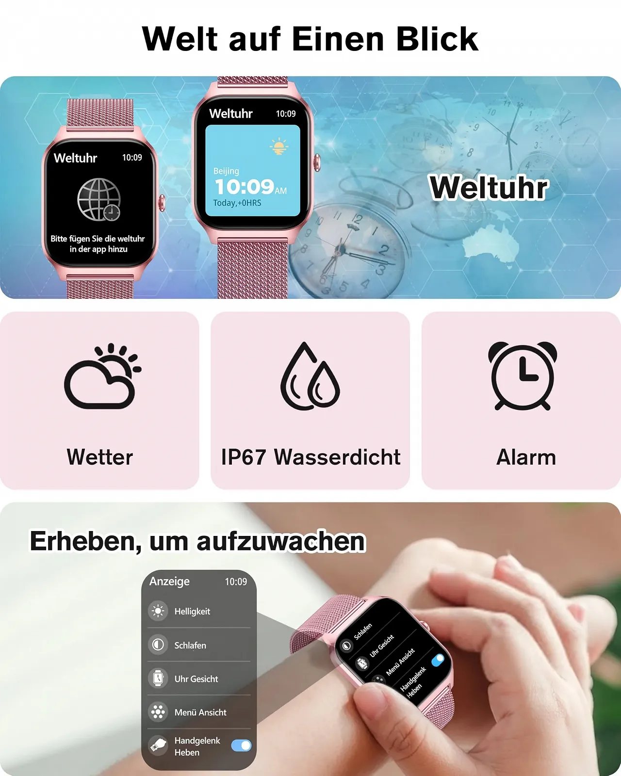 Смартгодинник KALINCO з вимірюванням тиску, Bluetooth телефонією, фото №7