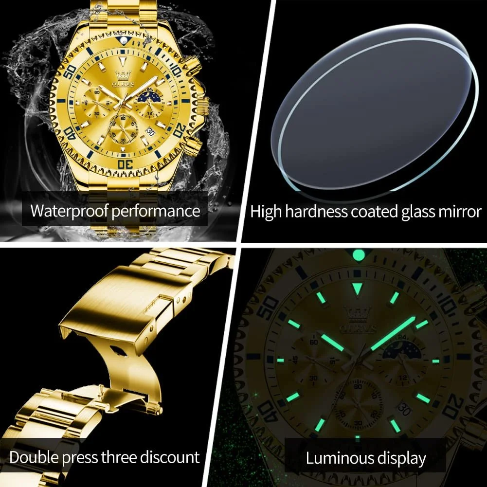 Годинник OLEVS Класичний Дата Business-Kleid Великий циферблат, фото №5