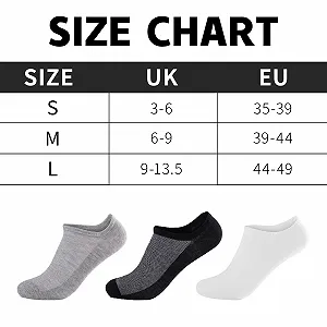 Спортивные носки мужские и женские, 6 пар, хлопок, нескользящие, невидимые носки, дышащие короткие носки с нескользящими силиконовыми полосками synthetic.ua - Фото 1