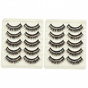 Вії Angoily Хімічне волокно 20 пар Діамантові стрази Хеллоуїн - Фото 1