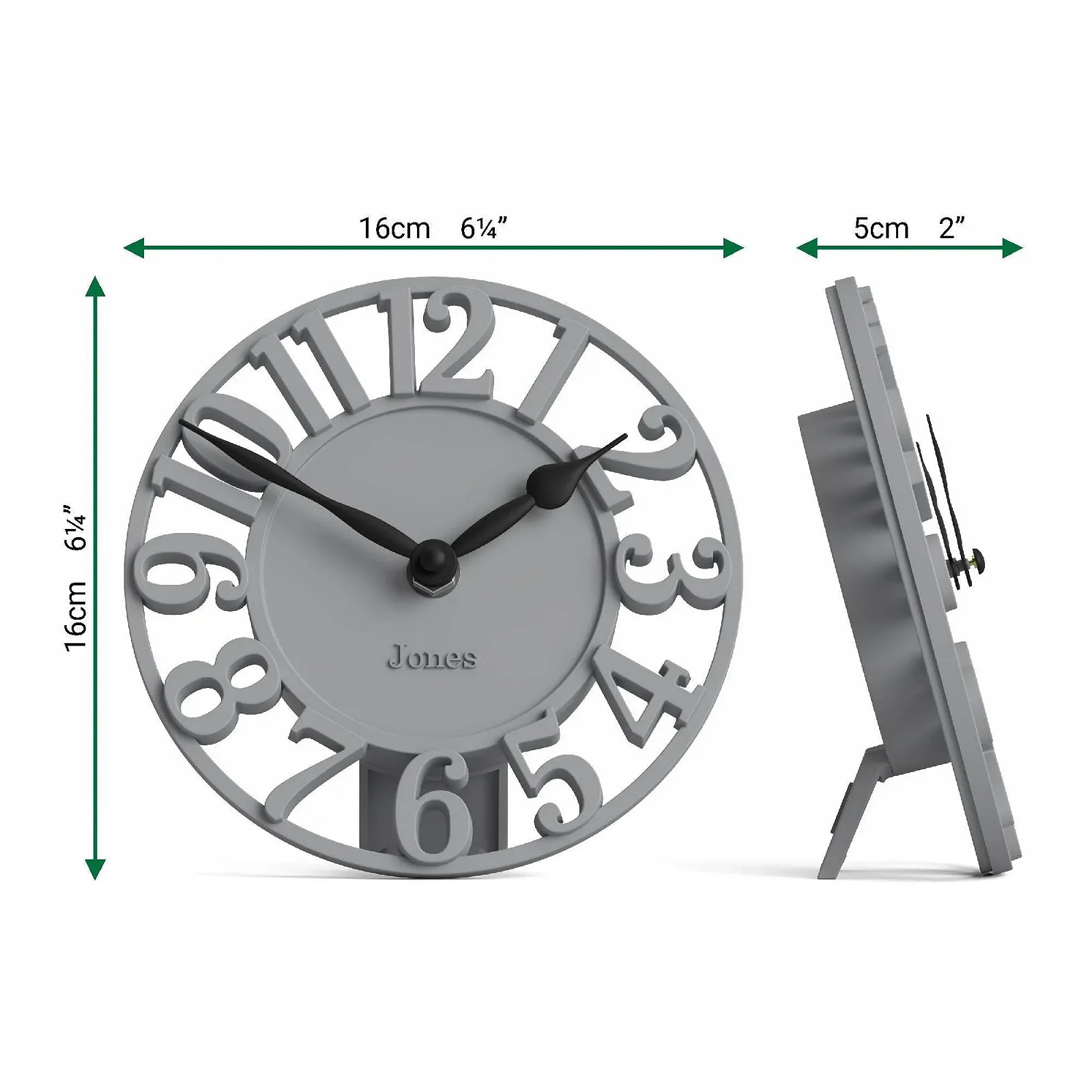 Настольные часы JONES CLOCKS Ealing, миниатюрные скелетообразные, фото №4 Настольные часы JONES CLOCKS Ealing, миниатюрные скелетообразные, фото №4