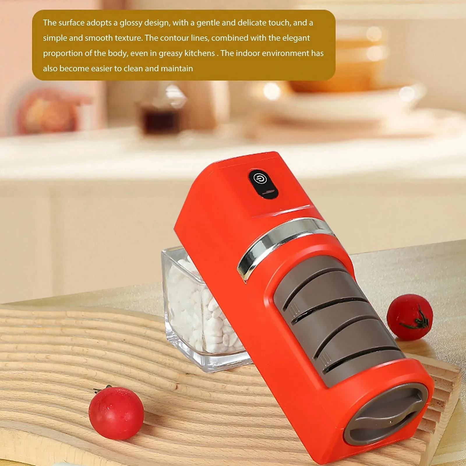 Точилка для ножей электрическая Kavolet портативная красная, фото №3