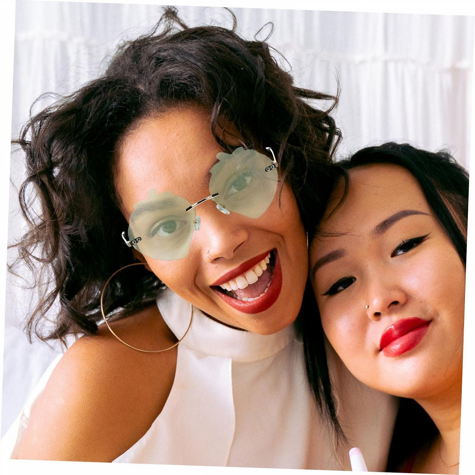 Сонцезахисні окуляри LIFKOME Полуниця, 4 пари, незвичайної форми, пластикові, без оправи, фото №5 Сонцезахисні окуляри LIFKOME Полуниця, 4 пари, незвичайної форми, пластикові, без оправи, фото №5