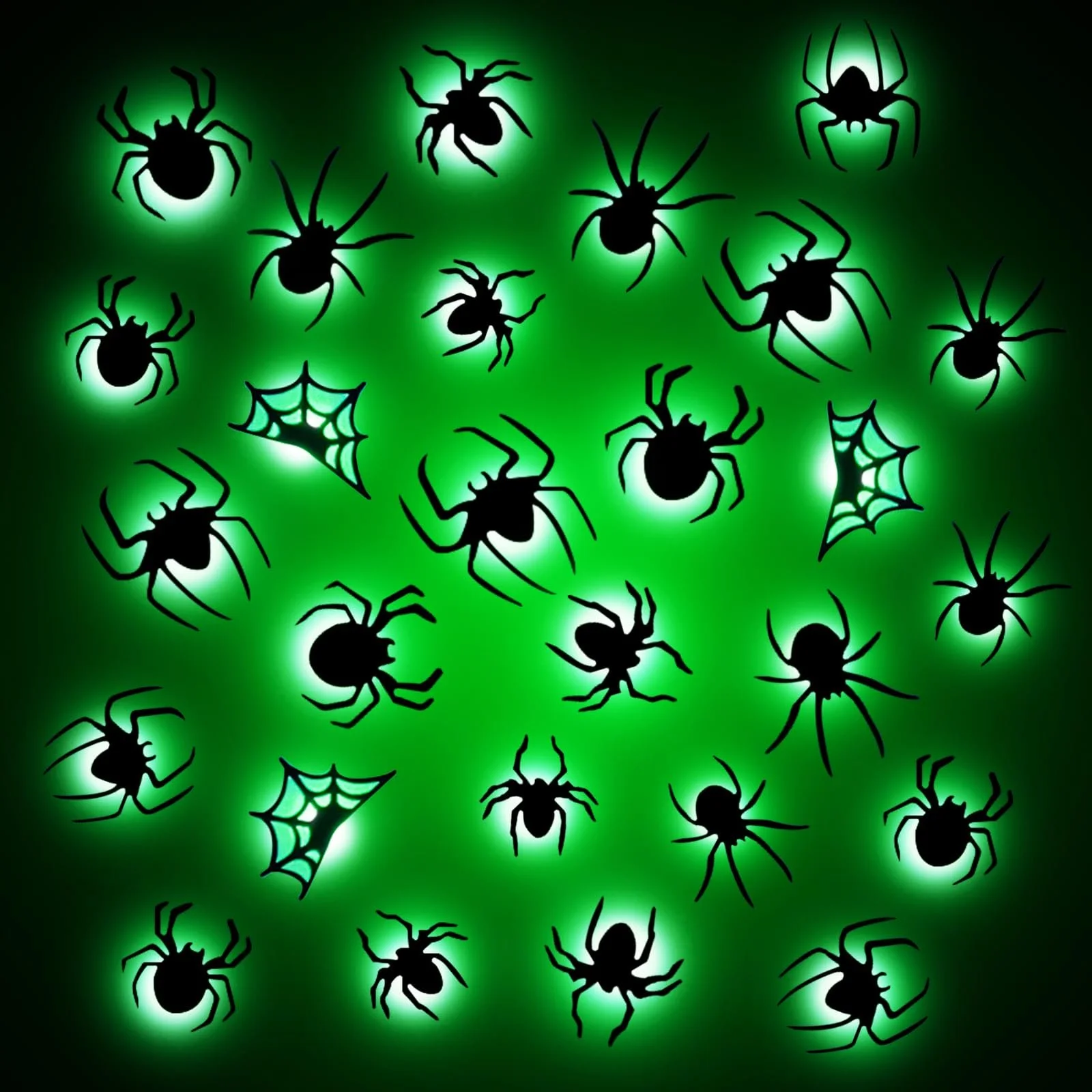 Наклейка на стіну Joycabin Halloween Decoration LED Spider 24 шт. зелена, фото №1 Наклейка на стіну Joycabin Halloween Decoration LED Spider 24 шт. зелена, фото №1