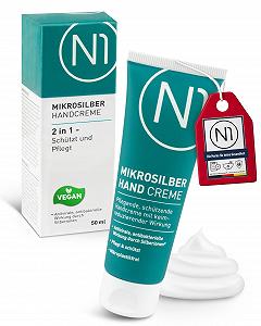 Крем для рук N1 Mikrosilber для очень сухой кожи рук 50 мл, содержит дезинфицирующее средство - Фото 1