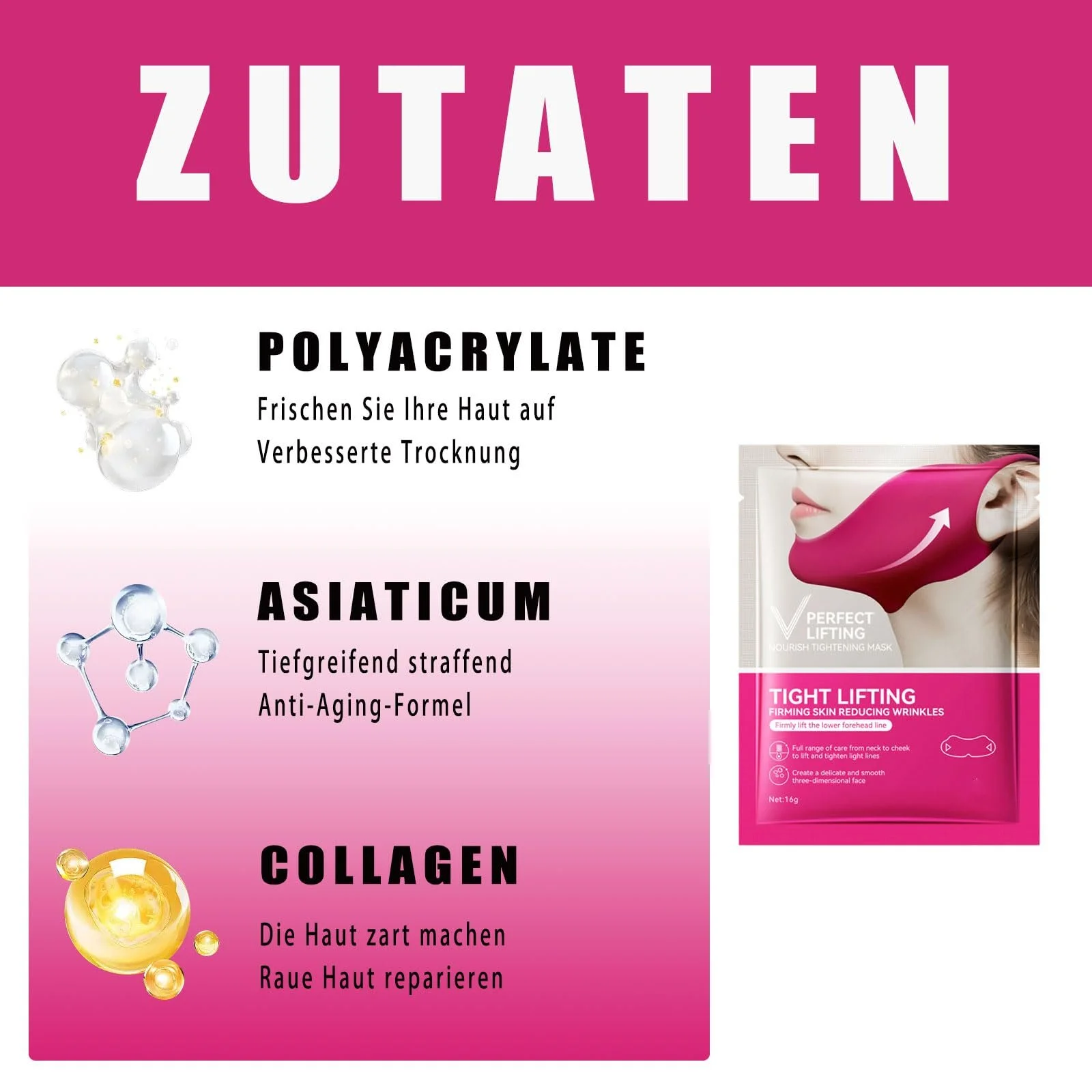 Маска для обличчя Altherona для видалення подвійного підборіддя, фото №4