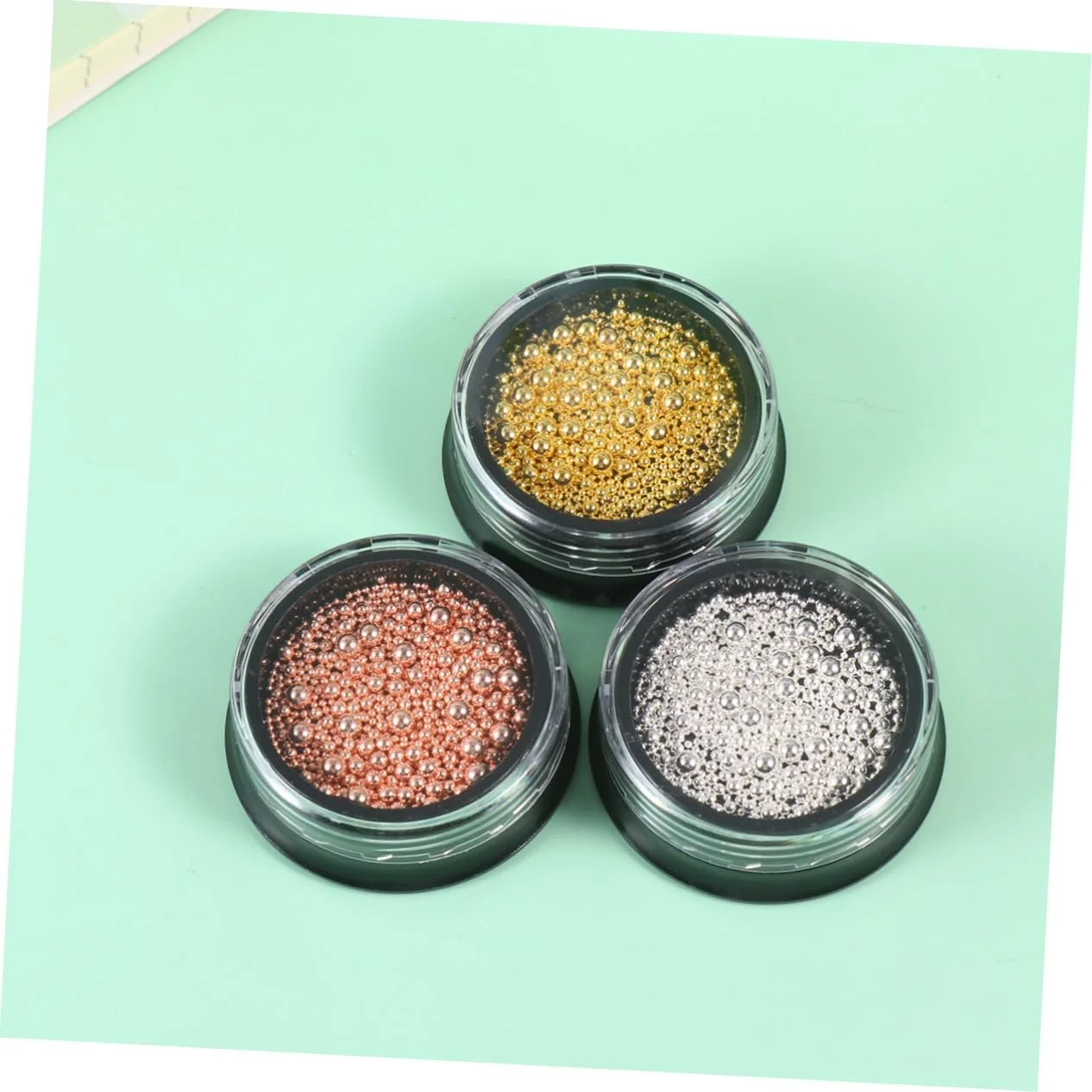 Бисер для ногтей MERRYHAPY 5 наборов, аксессуары для ногтей, ювелирные изделия для ногтей, микро бисер для ногтей, микро икорный бисер, украшения для ногтей, мини бисер для ногтей, металлический бисер для ногтей на поворотной платформе, фото №6