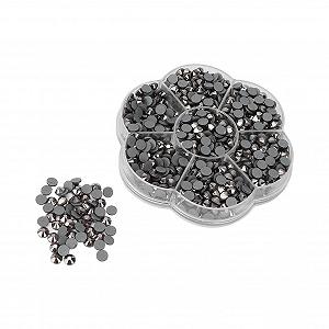 Стразы Emoshayoga Стеклянные, 1000 шт, для дизайна ногтей, прозрачные, серые JM201 - Фото 1