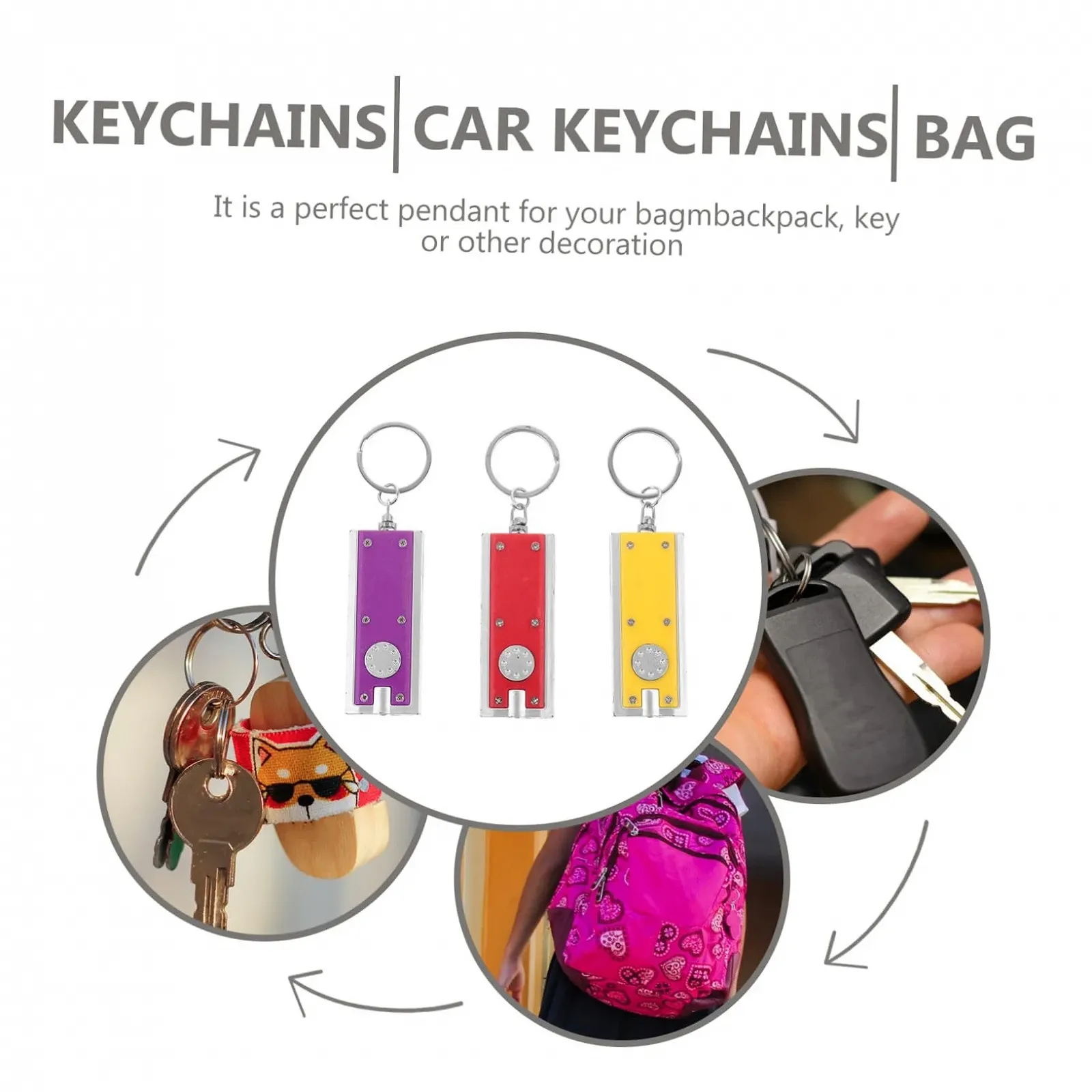 Світлодіодний ліхтарик Брелок Мініатюрний 12 шт, фото №5