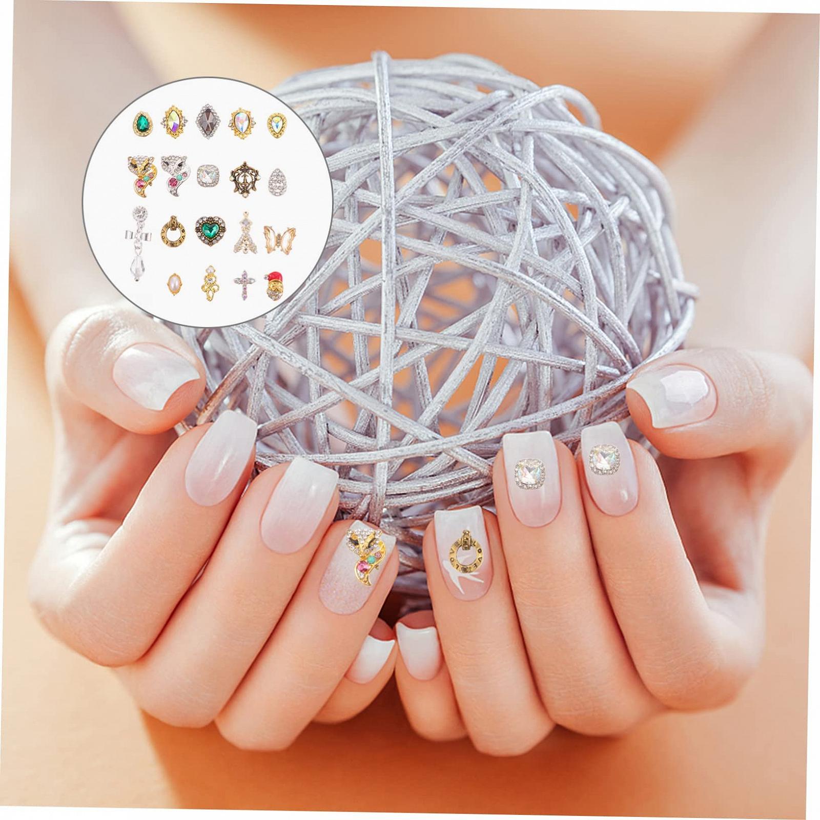 Стразы для ногтей POPETPOP 50 шт., сплав, сверкающие бриллианты для креативного дизайна ногтей и украшений, фото №7