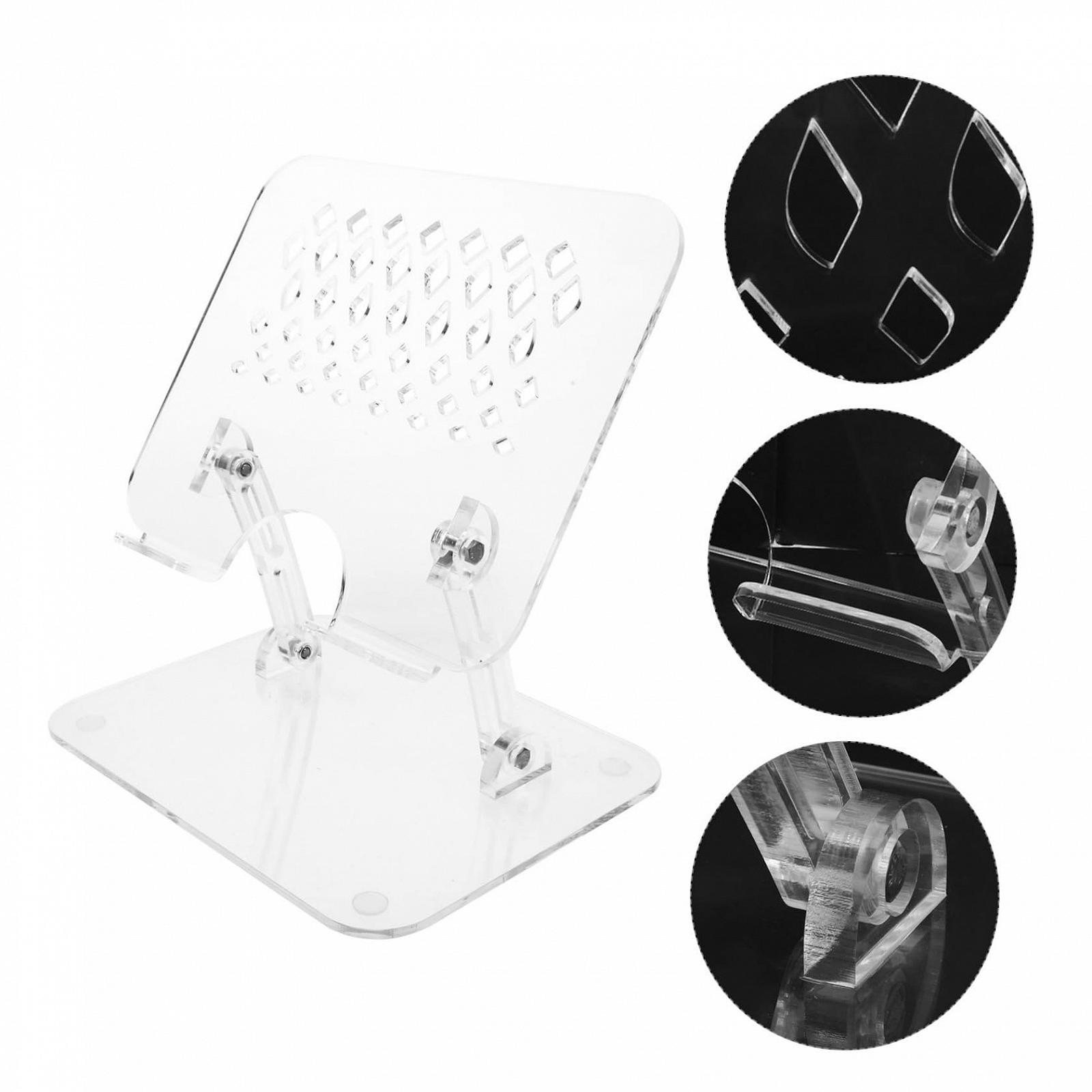 Підставка для ноутбука акрилова, регульована, компактна та легка, ергономічний дизайн, універсальна, фото №6