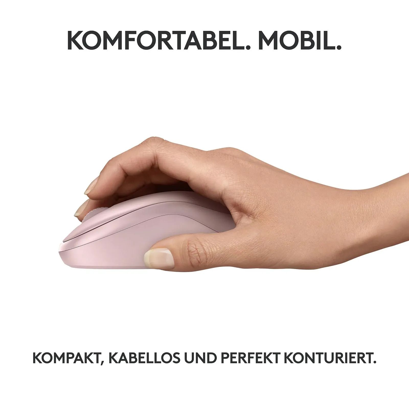 Миша Logitech M240 Silent Bluetooth, бездротова, компактна, мобільна, плавне відстеження, 18 місяців роботи від батареї, рожева, фото №6