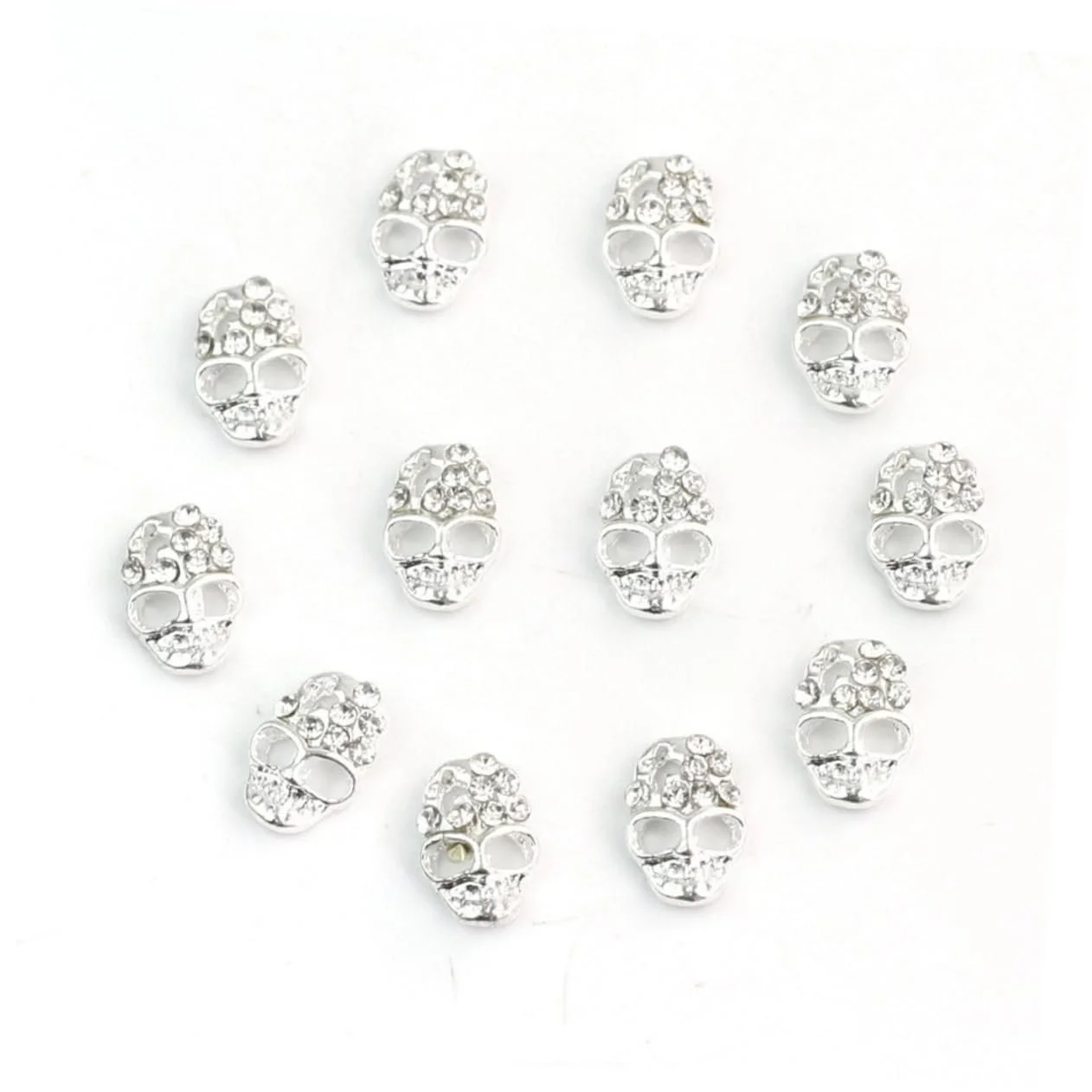 Стразы для ногтей Beavorty Череп 3D, 12 шт, фото №5