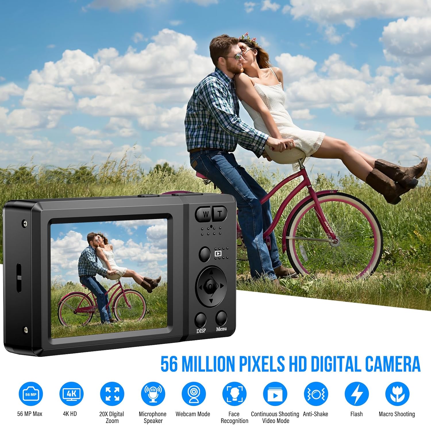 Фотоаппарат Fayibuy F5 56Мп / 4K / 20Х зум / Черный, фото №2
