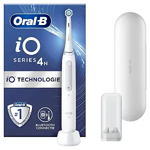 Електрична зубна щітка Oral-B iO 4N Bluetooth, 1 насадка, 1 дорожній футляр Біла - Фото 1