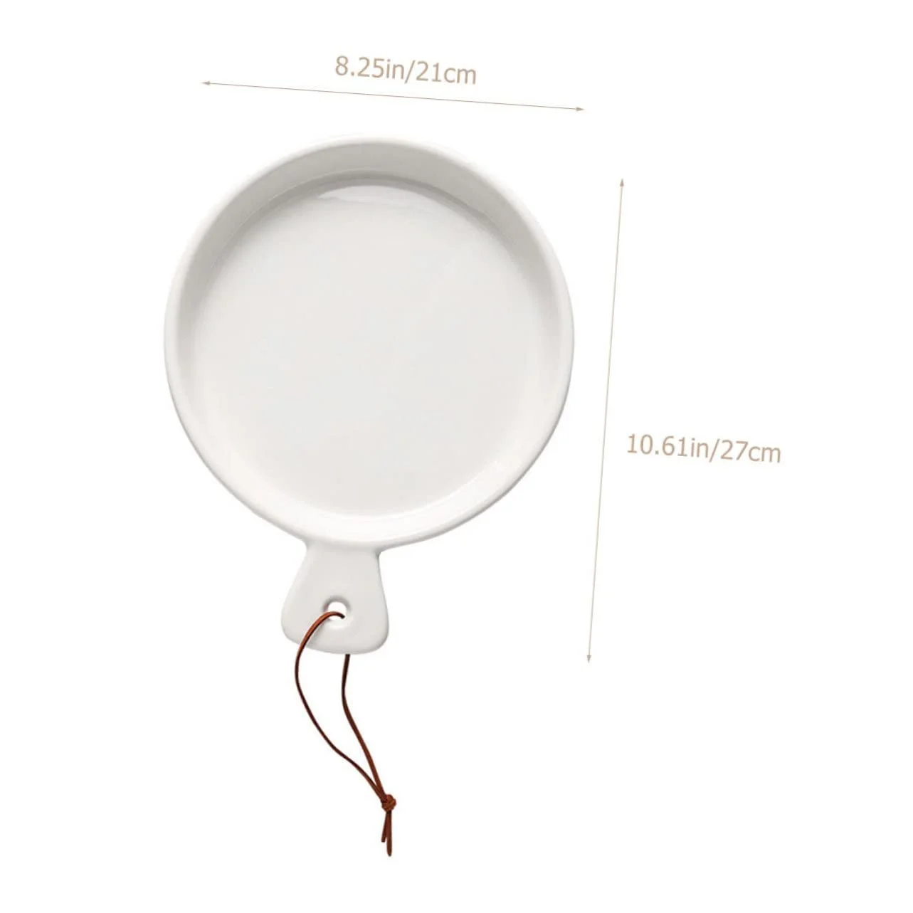 Форма для піци керамічна кругла з ручкою, фото №6