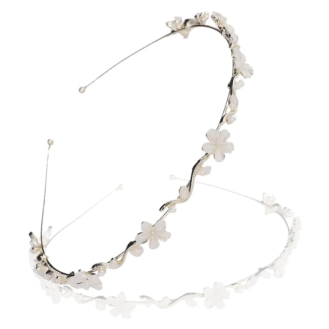 Обруч для волосся Квітка Срібний, фото №1
