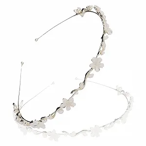 Обруч для волос Цветок Серебряный - Фото 1