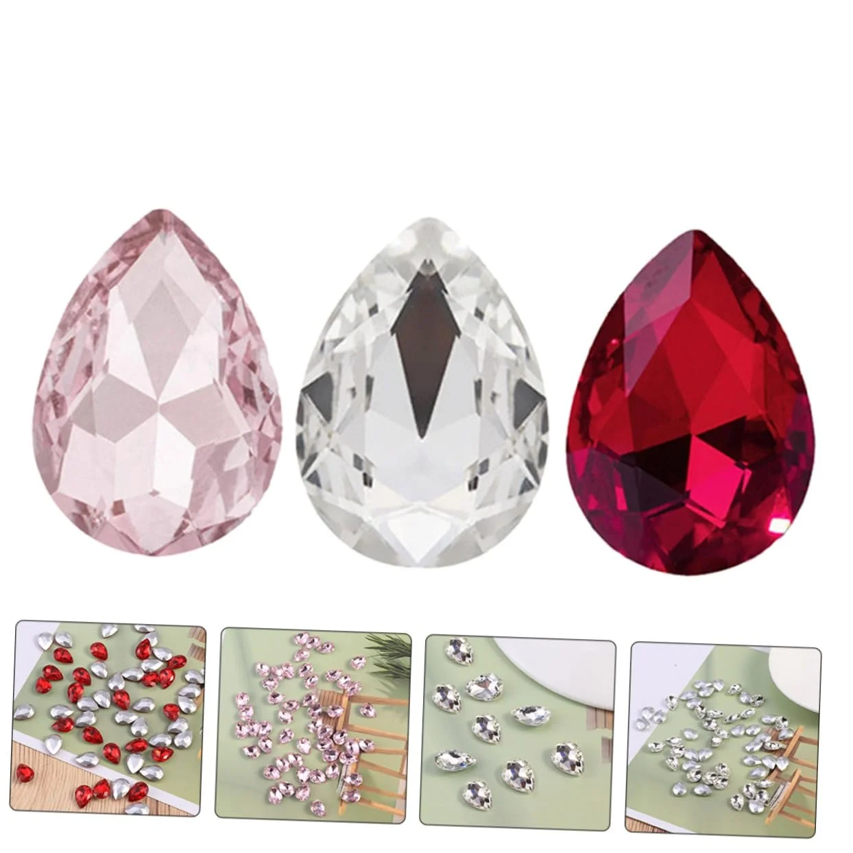 Стрази Скляні NUOBESTY 150 шт. для рукоділля, прикрас для нігтів, фото №4