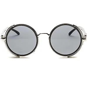 Солнцезащитные очки Круглые в стиле стимпанк Dollger Ретро Маленькая металлическая оправа Классические Винтажные UV Защита для мужчин и женщин synthetic.ua - Фото 1