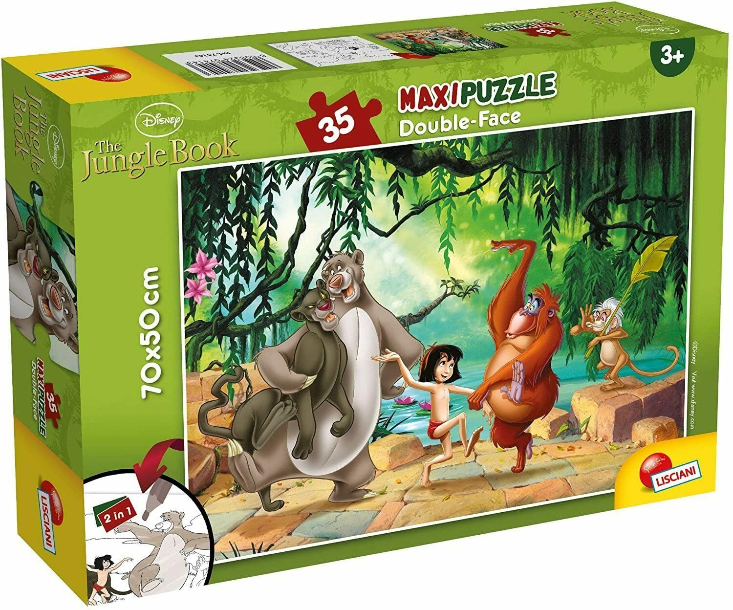 Maxi Puzzle Lisciani Disney The Jungle Book 35 деталей 3+ года, фото №1 Maxi Puzzle Lisciani Disney The Jungle Book 35 деталей 3+ года, фото №1