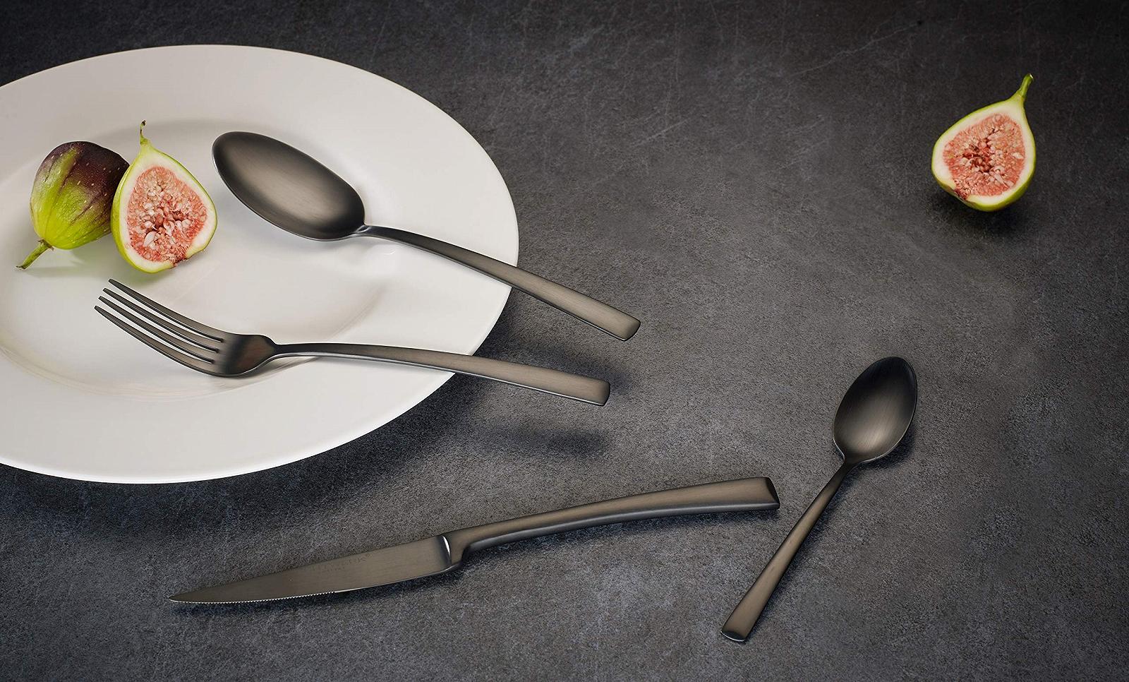 Набор столовых приборов ECHTWERK Avelino Black Edition, 16 предметов, до 4 человек, нержавеющая сталь 18/10, матовый, высококачественный, фото №4