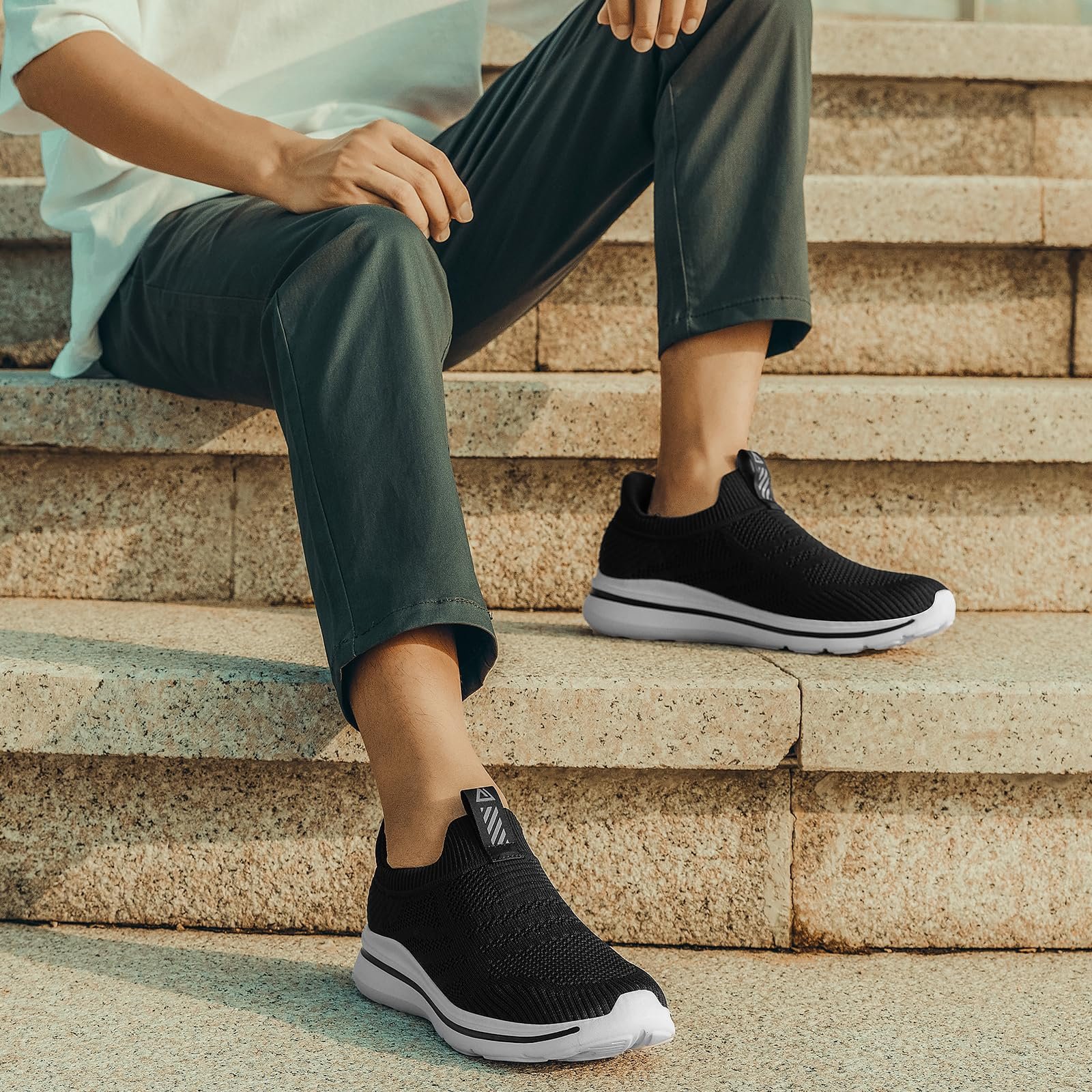 Кросівки ODCKOI Без шнурків Легкі Дихаючі Зручні Сітчасті Повсякденні Спортивні, фото №5