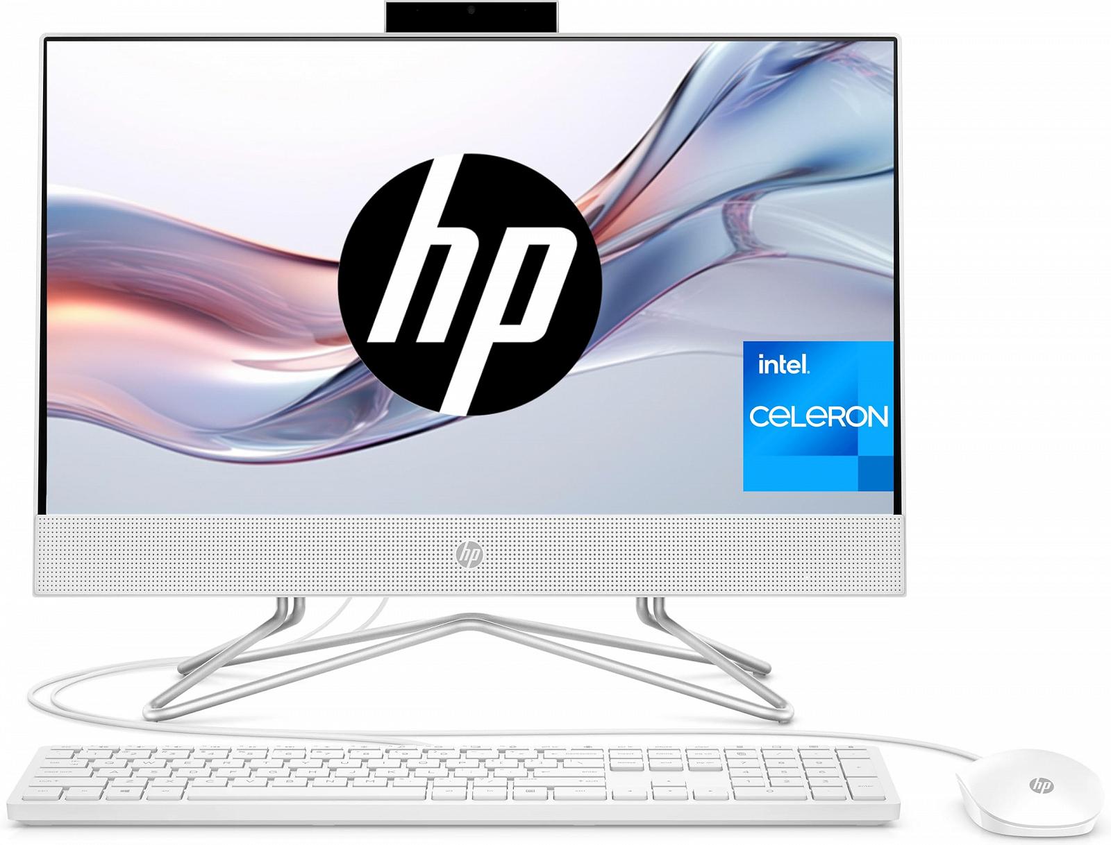 Моноблок HP 22-dd2001ss 21.5" Full HD Intel Celeron J4025 8GB RAM 256GB SSD Intel UHD Graphics 600 без Операційної системи Білий Іспанська клавіатура QWERTY, фото №1