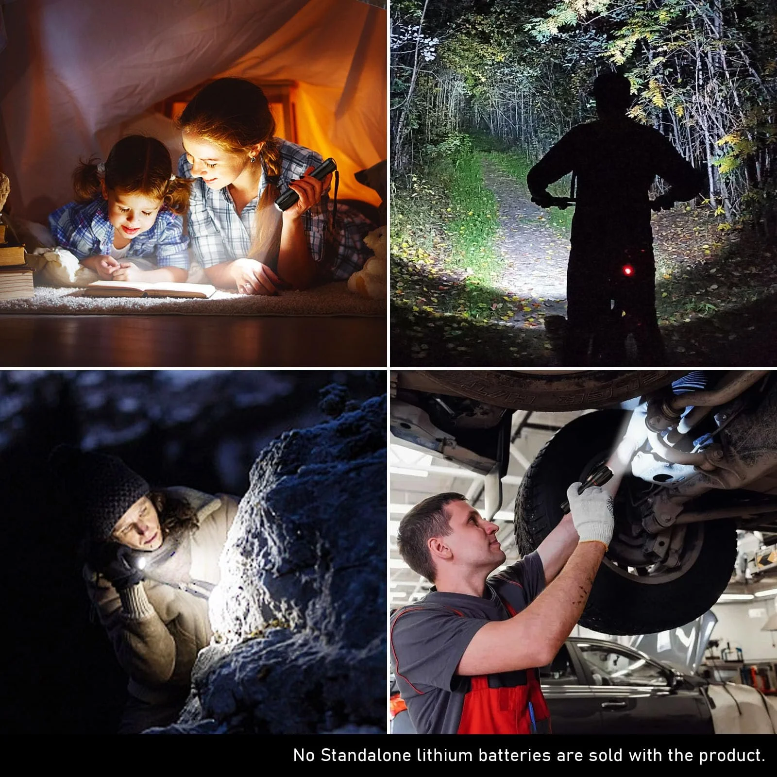 LED ліхтар Blukar, 2000 люмен, масштабований, 5 режимів освітлення, IPX6 водонепроникний для кемпінгу, походів, риболовлі, надзвичайних ситуацій, фото №7