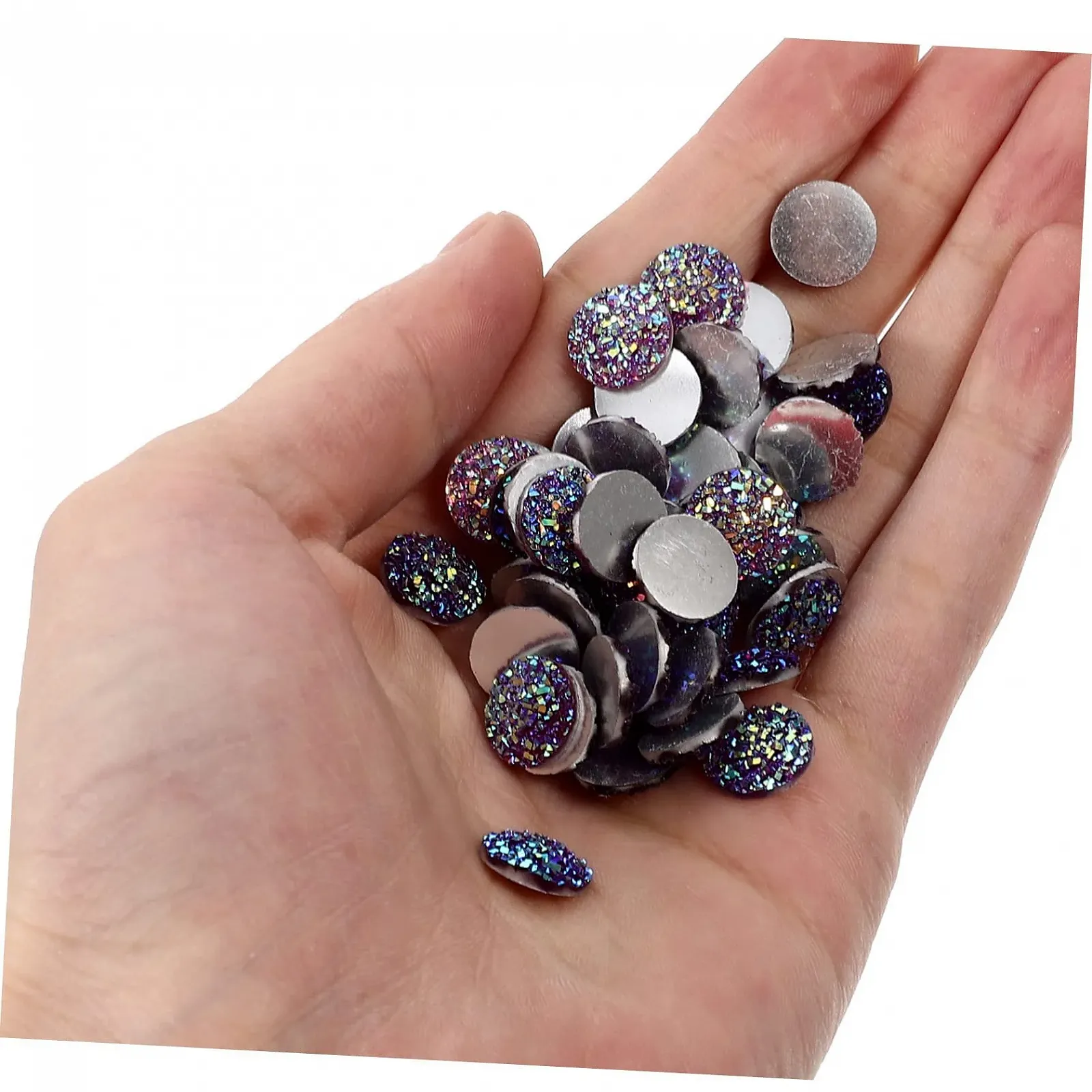 Стрази DECHOUS Плоскі 500 шт., фіолетові, смола, фото №8