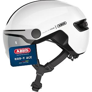 Шолом ABUS City HUD-Y ACE з козирком і магнітною світлодіодною задньою підсвіткою, що перезаряджається - Фото 1