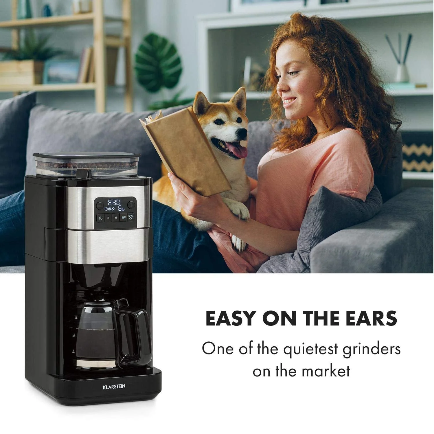 Капельная кофеварка Klarstein Aromatica Taste 6 с конической кофемолкой 680 Вт 750 мл Черная, фото №7